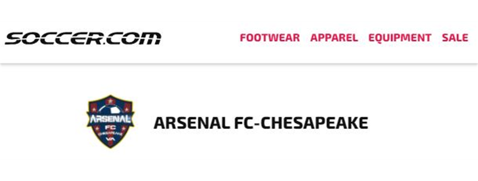 Arsenal FC Club Store Live on Soccer.com