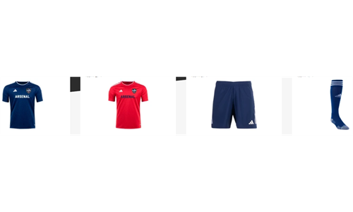 2023-2024 Arsenal FC Field Player Boys Uniform Kit