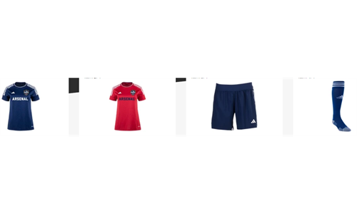 2023-2024 Arsenal FC Field Player Girls Uniform Kit